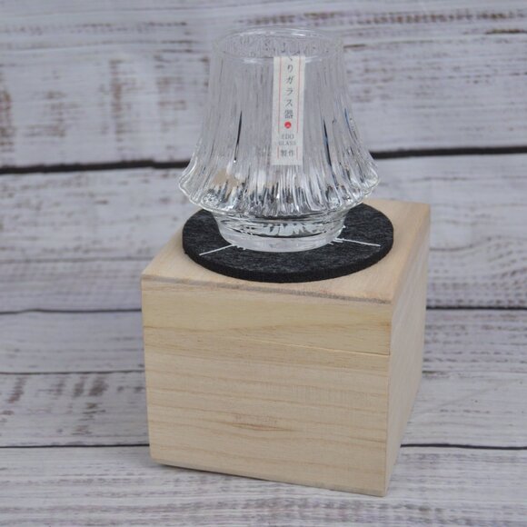 Edo Kiriko Glass Whiskey Glass Drinkware Stars 7.4 oz Coaster & Box NEW - Picture 5 of 16